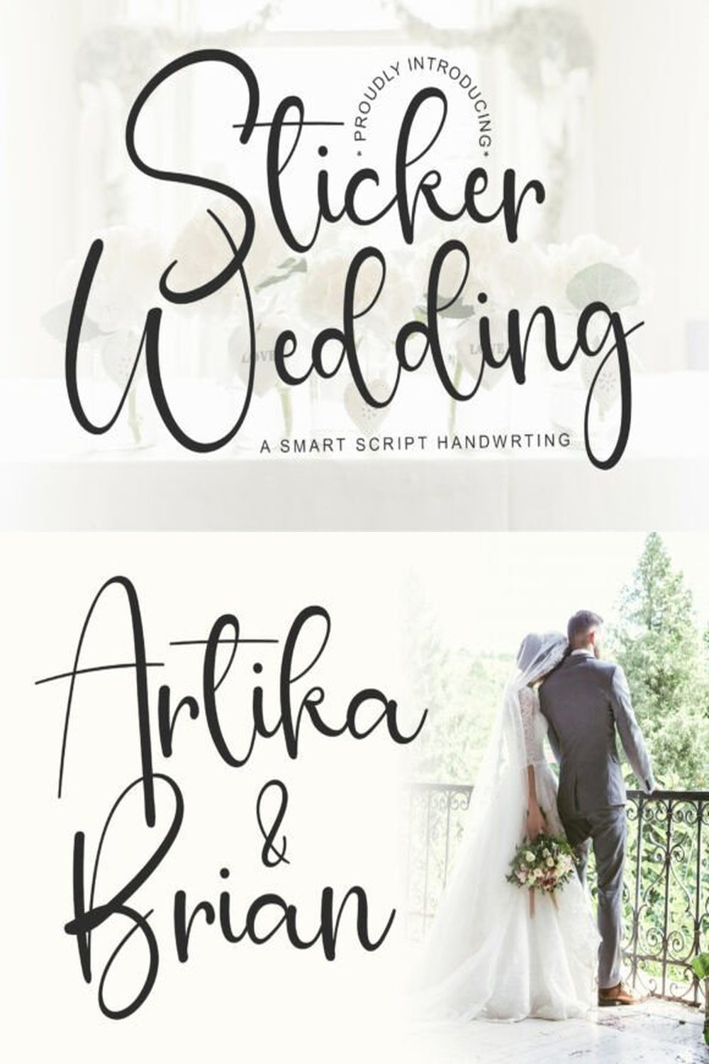 Sticker Wedding Font