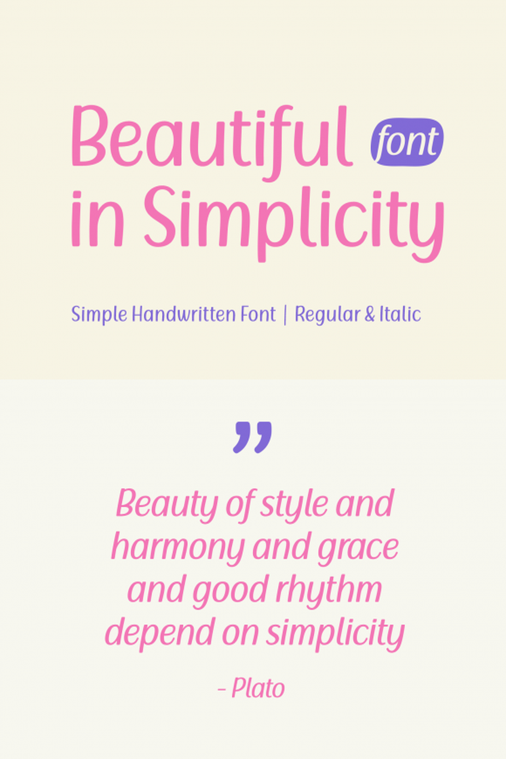 Beautiful in Simplicity Font