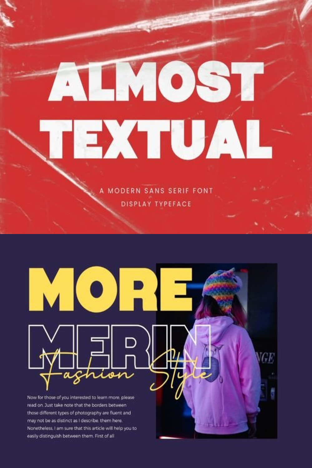 Almost Textual Font