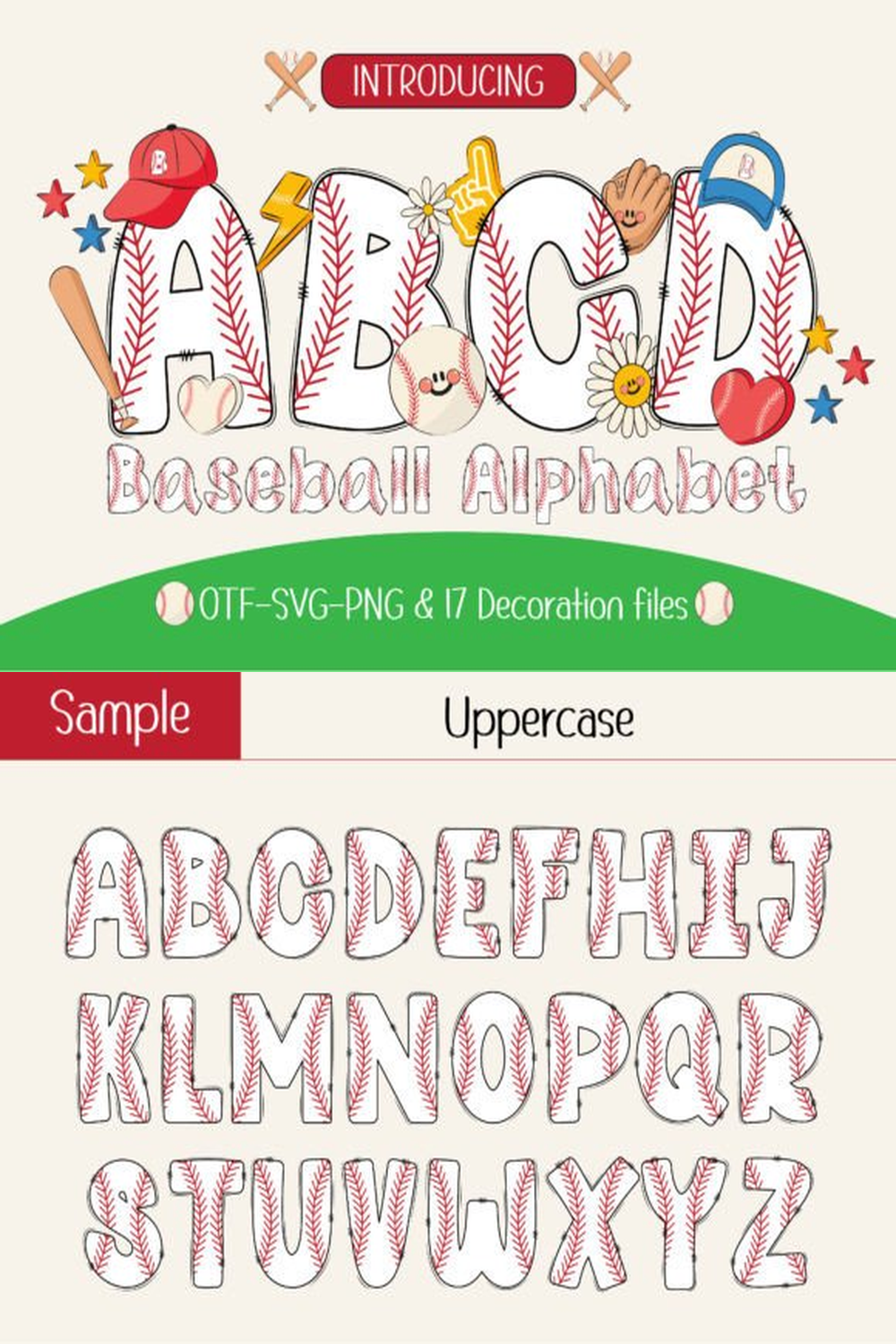 Baseball Alphabet Font