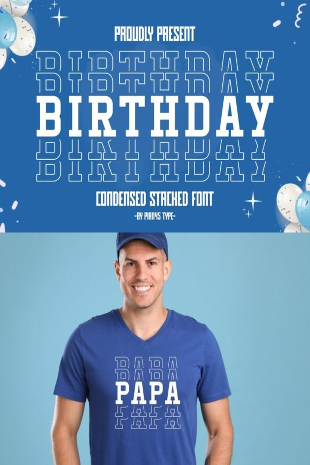 Birthday Stacked Font