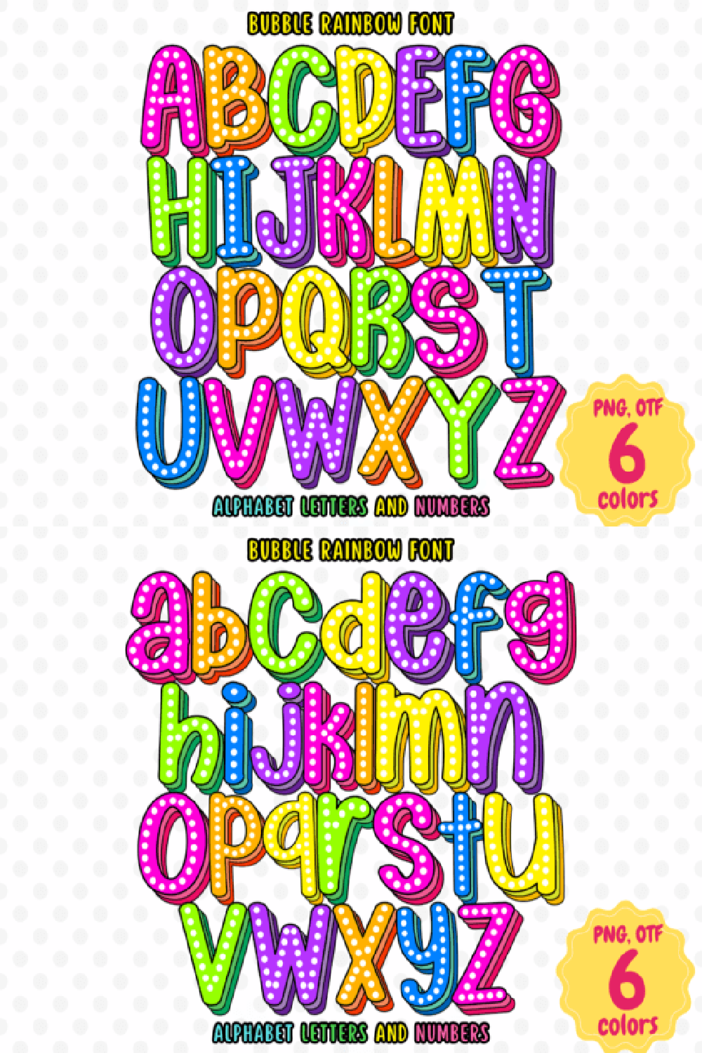 Bubble Rainbow Font