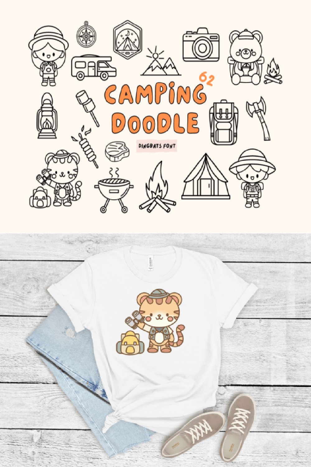 Camping Doodle Font