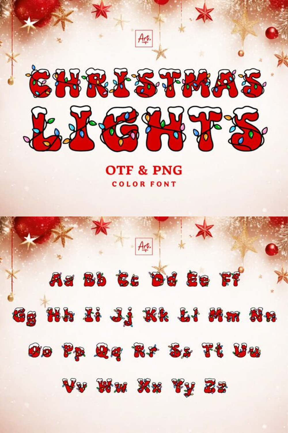 Christmas Lights Font