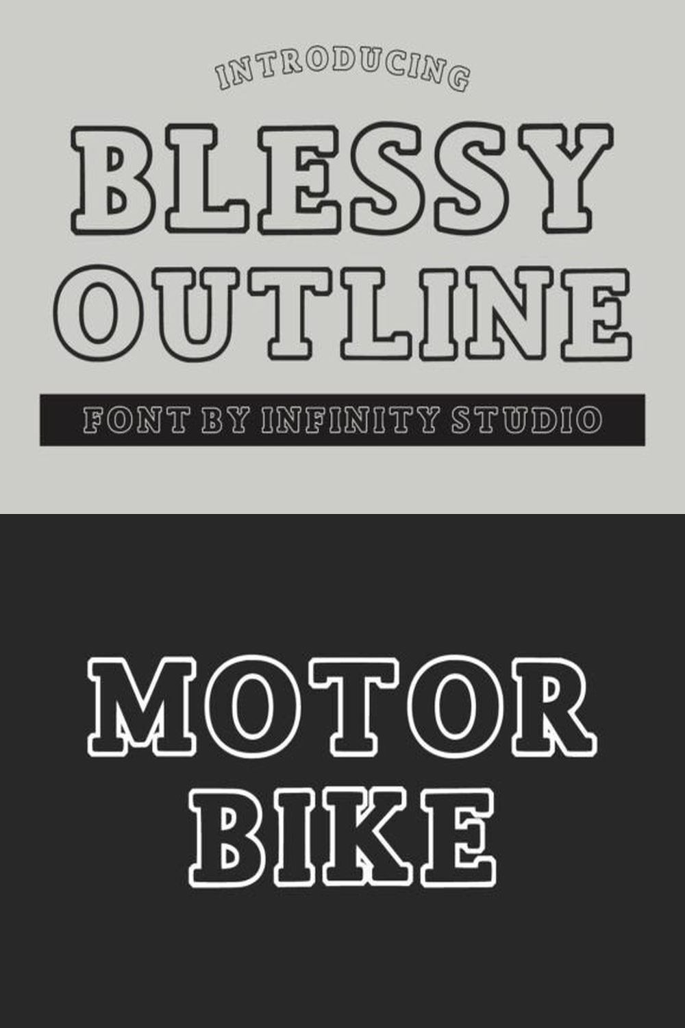 Blessy Outline Font