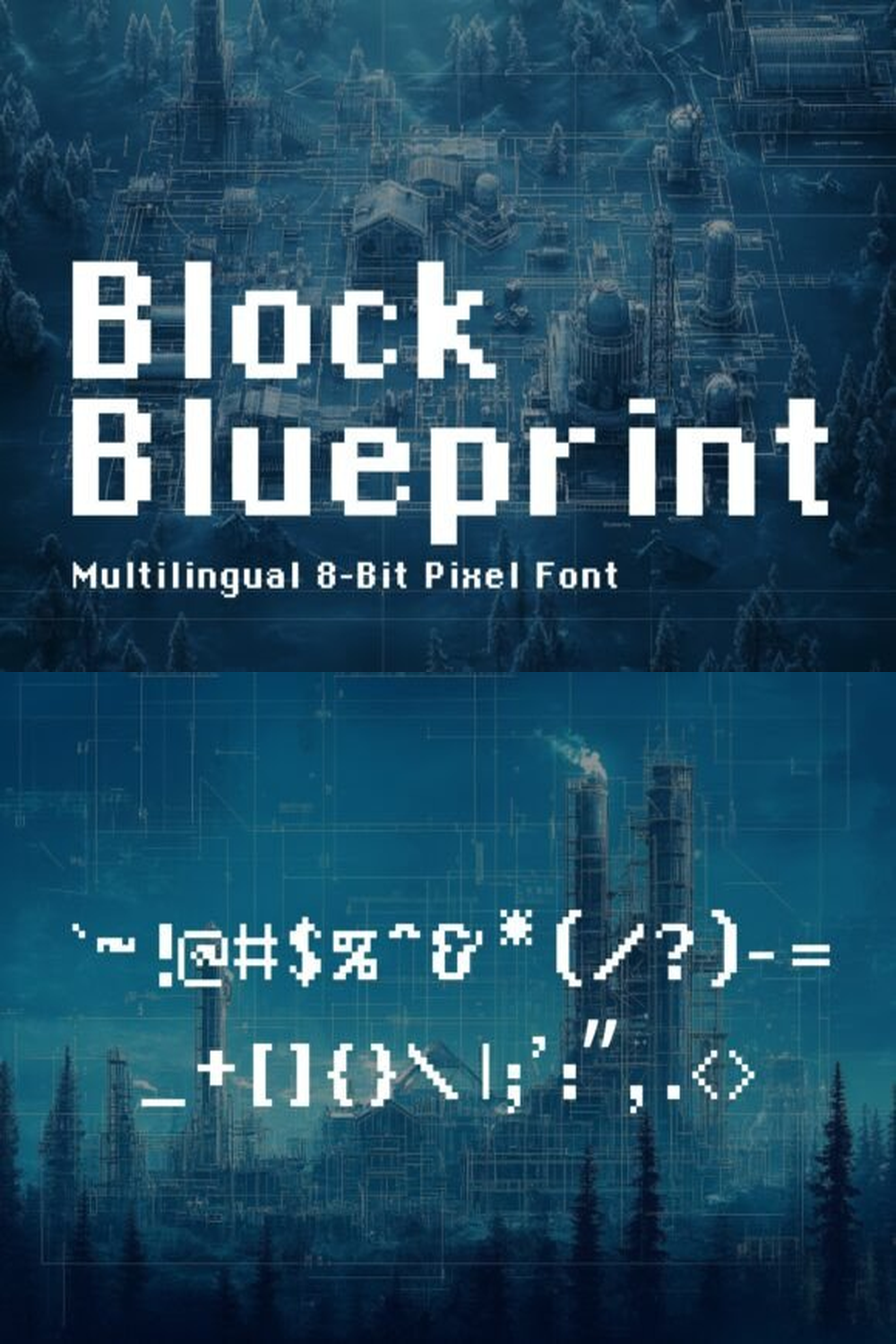 Block Blueprint Font